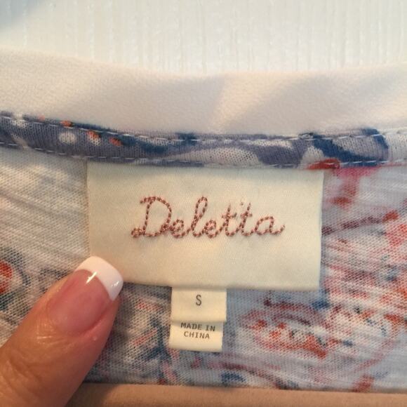 Anthropologie Deletta Summer Floral Peplum Tank Small - Picture 5 of 6